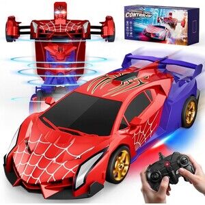 Spider Transform RC Car Toys with Eye & Underbody Lights, 2.4GHz Remote